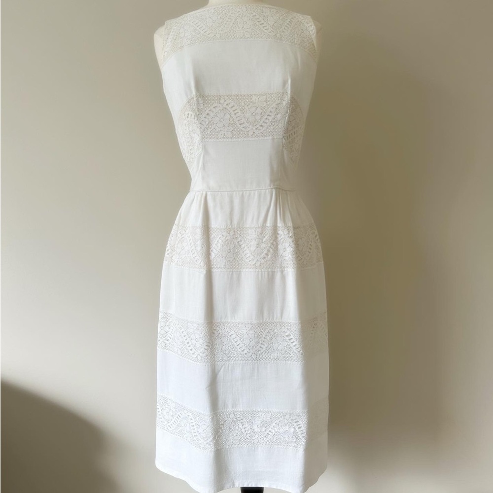 Vintage Saks Fifth Avenue White Wiggle Dress